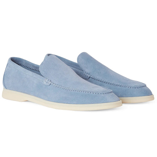 Loro Piana Summer Walk Suede Loafers - Blue (137)