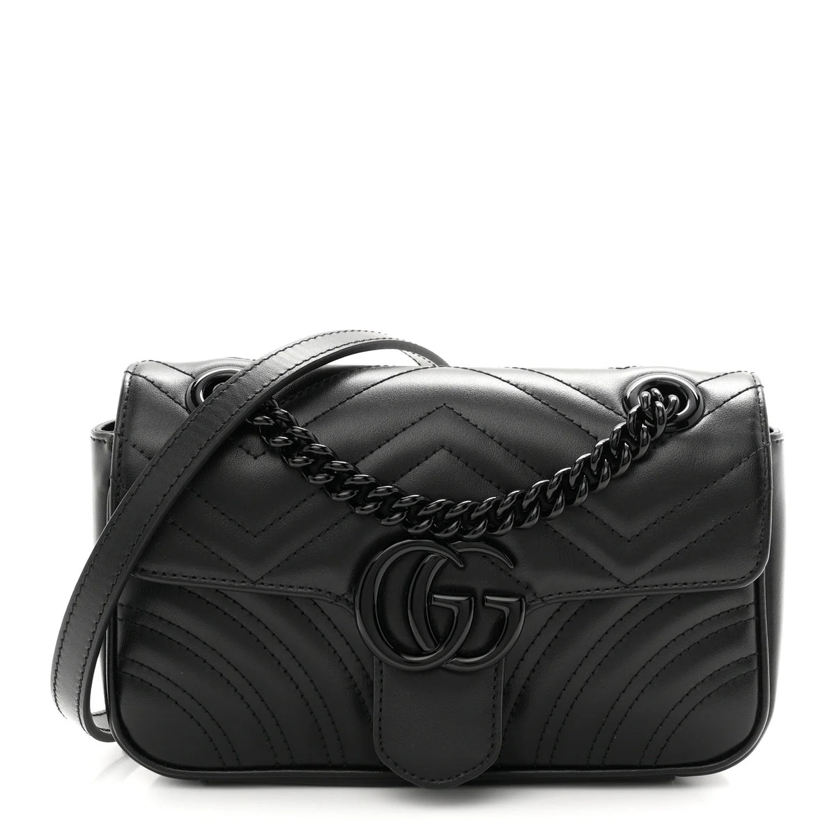 Gucci GG Marmont Small Soulder Bag - Black