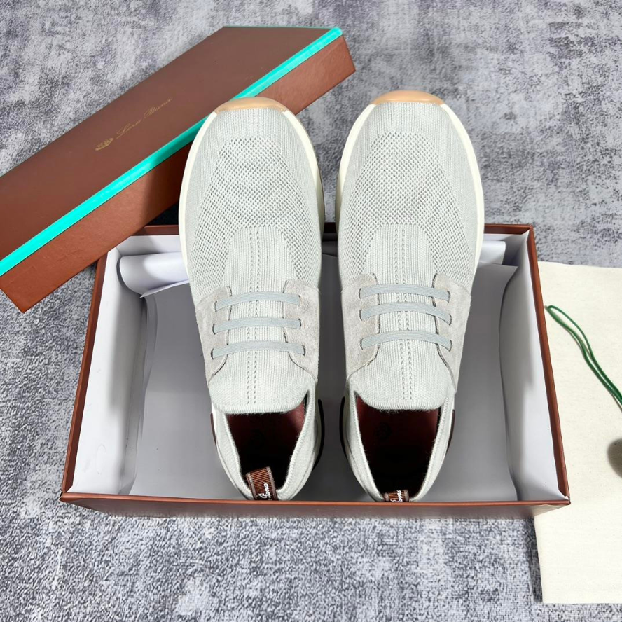Loro Piana 360 LP Flexy Walk Wish® Virgin Wool Sneakers - Gray (002)