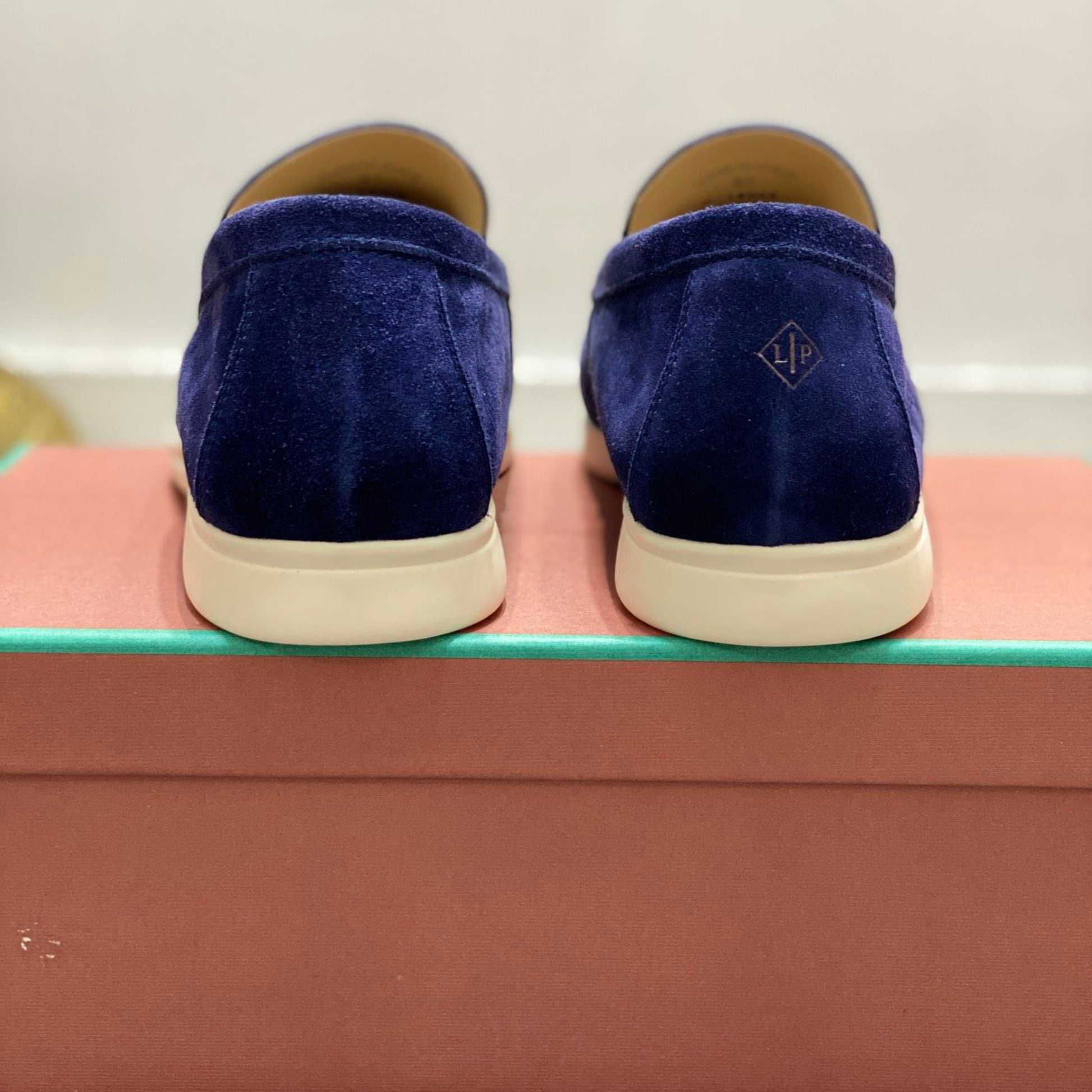 Loro Piana Summer Walk Suede Loafers - Dark Navy Blue ( 040 Loro Piana Summer Walk Suede Loafers - Dark Navy Blue ( 040