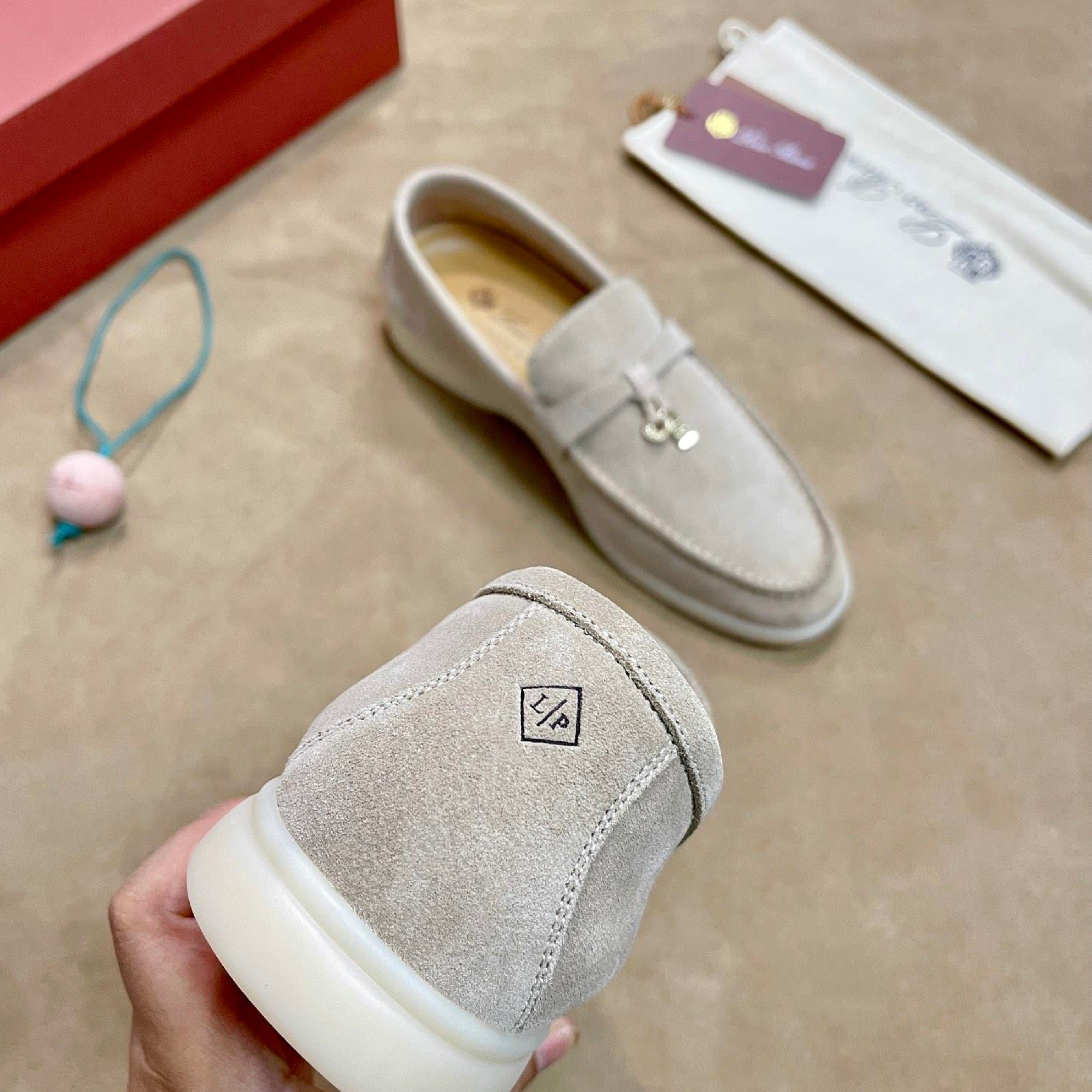 Loro Piana Summer Walk Suede Loafers - Sandstone