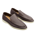 Loro Piana Summer Walk Elk Leather Loafers - Very Dark Brown (H027)