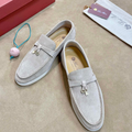 Loro Piana Summer Walk Suede Loafers - Sandstone