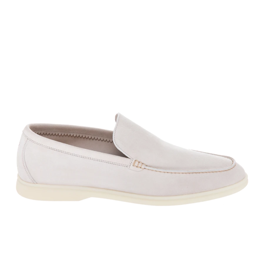 Loro Piana Summer Walk Suede Loafers - Beige