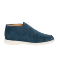 Loro Piana Open Walk Suede Ankle Boots - Dark Blue