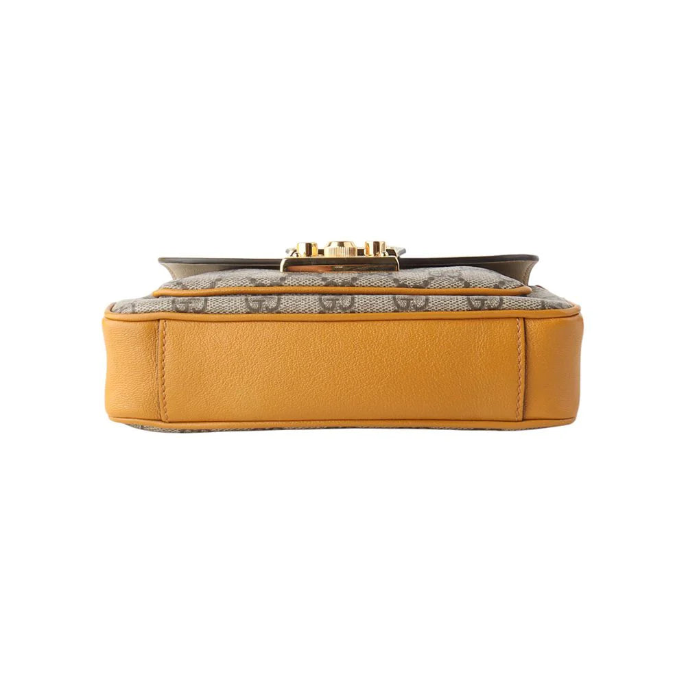 Gucci GG Supreme Padlock Handle Bag – Beige