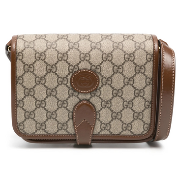 Gucci GG Supreme Mini Interlocking Shoulder Bag – Beige