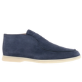 Loro Piana Open Walk Suede Loafers - Dark Blue
