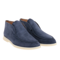 Loro Piana Open Walk Suede Loafers - Dark Blue