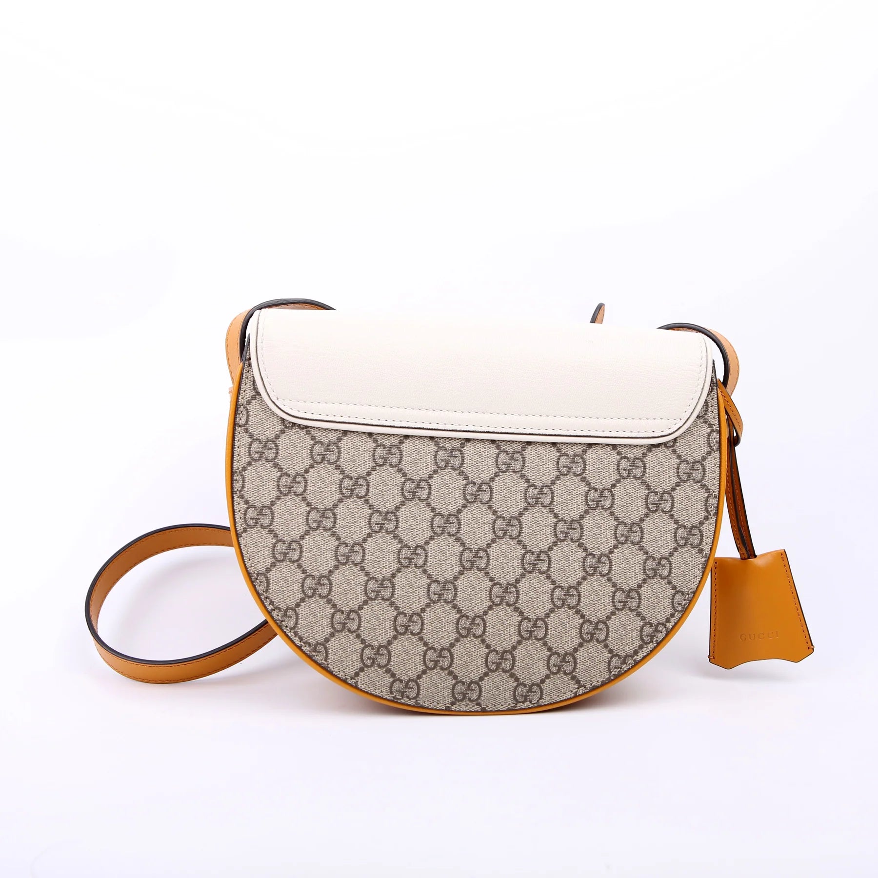 GUCCI GG Supreme Monogram Padlock Shoulder Bag – Mystic White