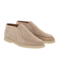 Loro Piana Open Walk Suede Ankle Boots - Beige