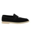 Loro Piana Summer Charm Suede Loafers - Black (029)