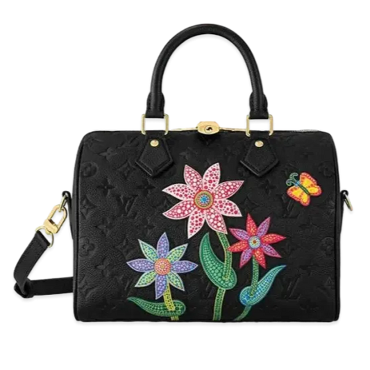 Louis Vuitton x Yayoi Kusama Speedy Bandoulière 25 Handbag - Black