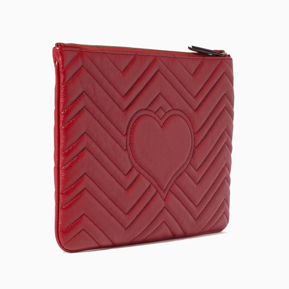 Gucci GG Marmont Matelassé Leather Clutch Bag – Red