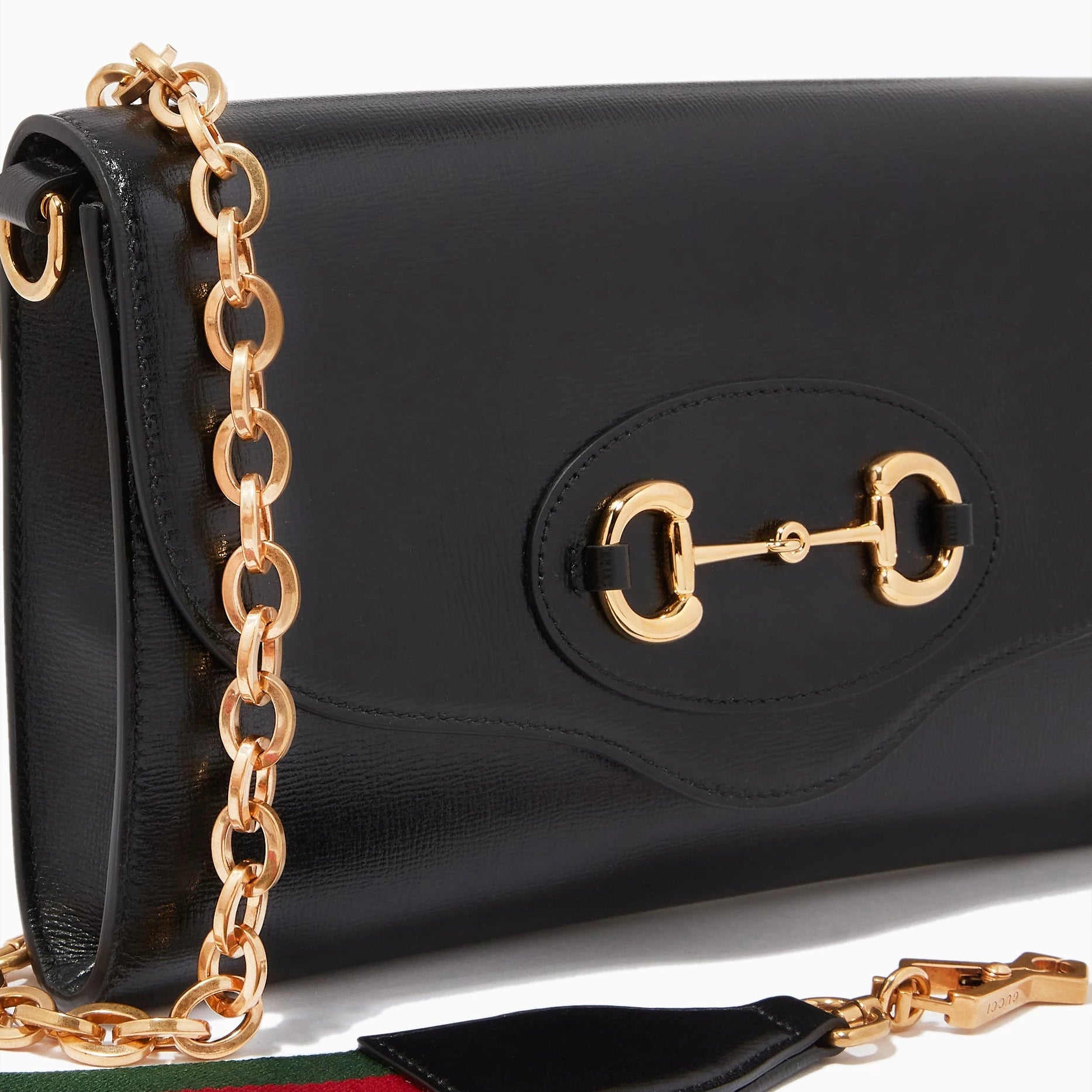 Gucci Horsebit 1955 Chain Crossbody Shoulder Bag – Black