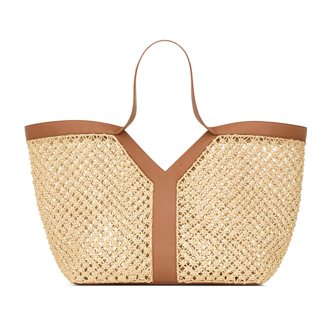 Gucci Raffia Y Tote Bag – Beige