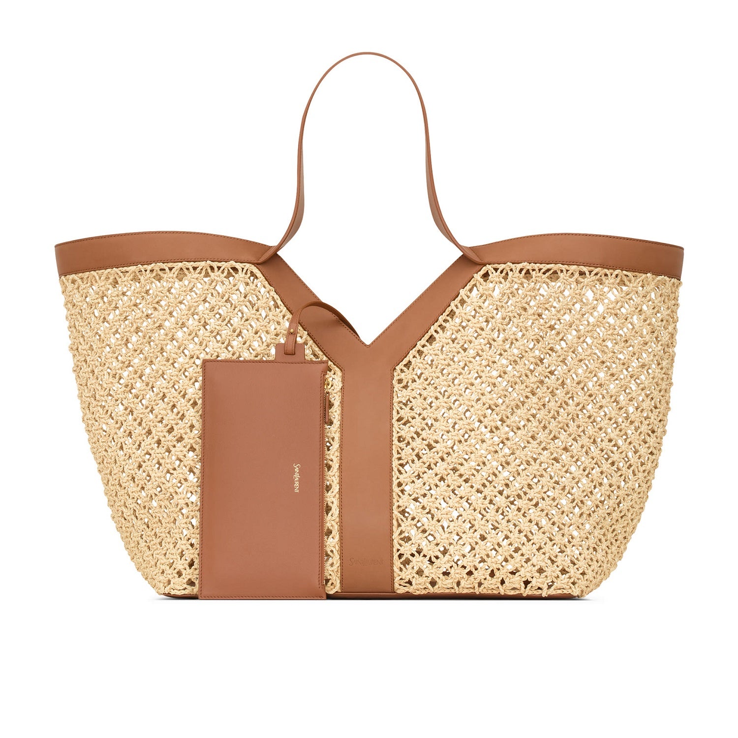 Gucci Raffia Y Tote Bag – Beige