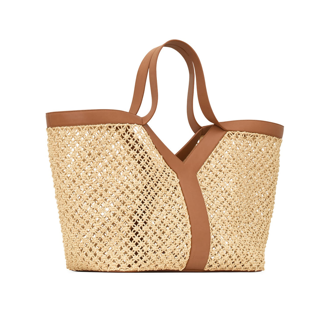 Gucci Raffia Y Tote Bag - Brown