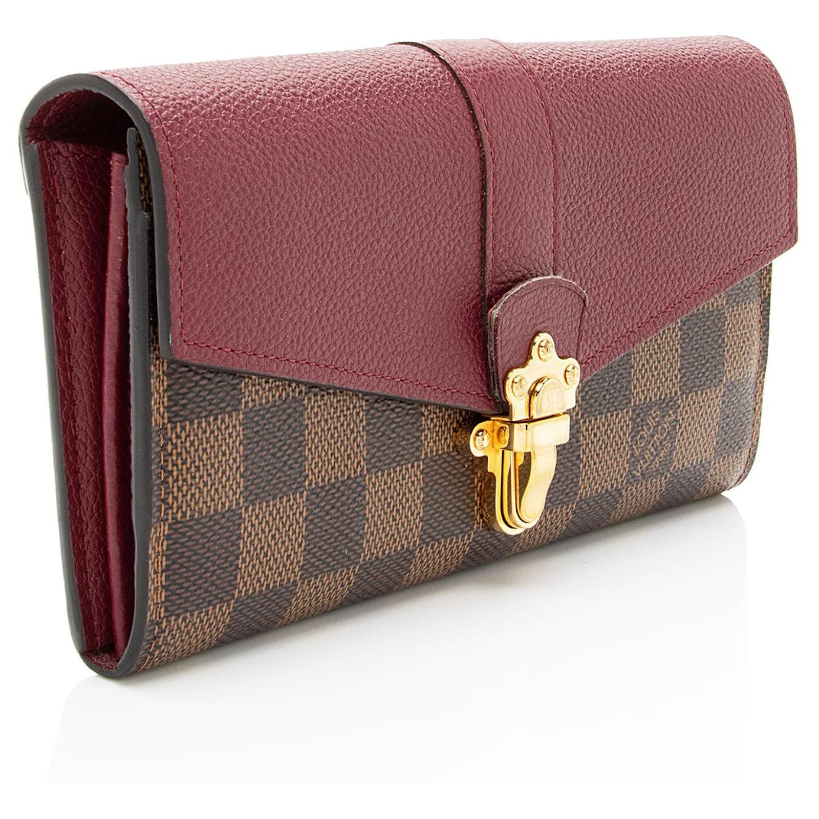 Louis Vuitton Damier Ebene Bordeaux Clapton Wallet - Brown