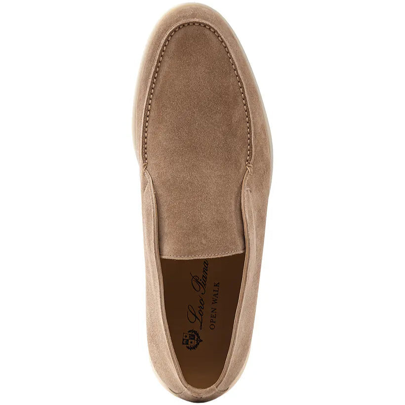 Loro Piana Open Walk Suede Ankle Boots - Beige (217)