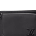 Louis Vuitton Grained Calfskin Aerogram Takeoff Sling - Black