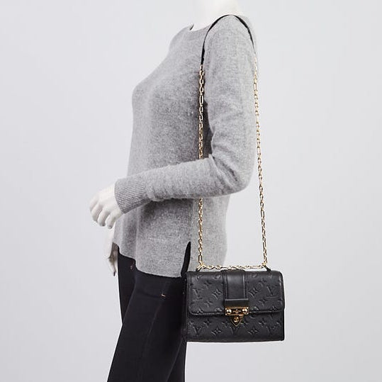 Louis Vuitton Monogram Empreinte Saint Sulpice BB Shoulder Bag - Black