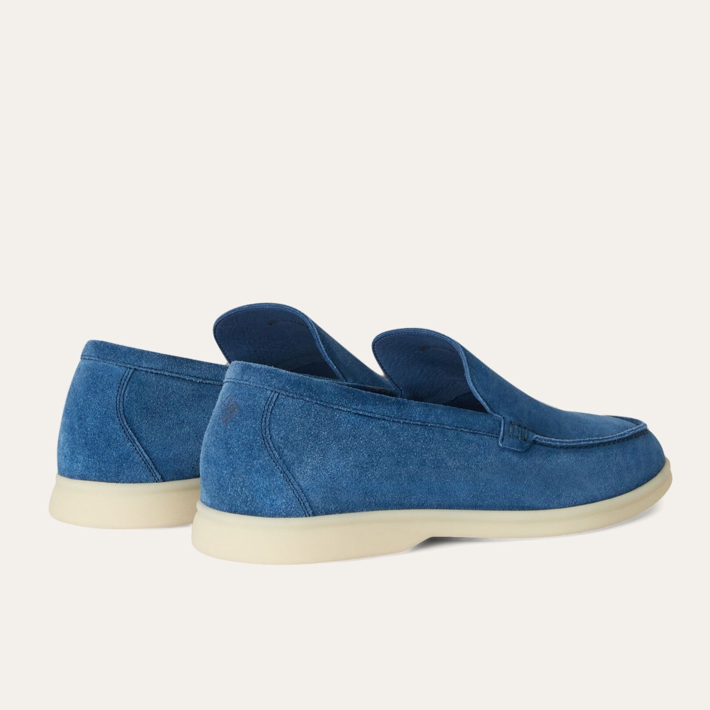 Loro Piana Summer Walk Suede Loafers - Cobalt Ink (WI72)