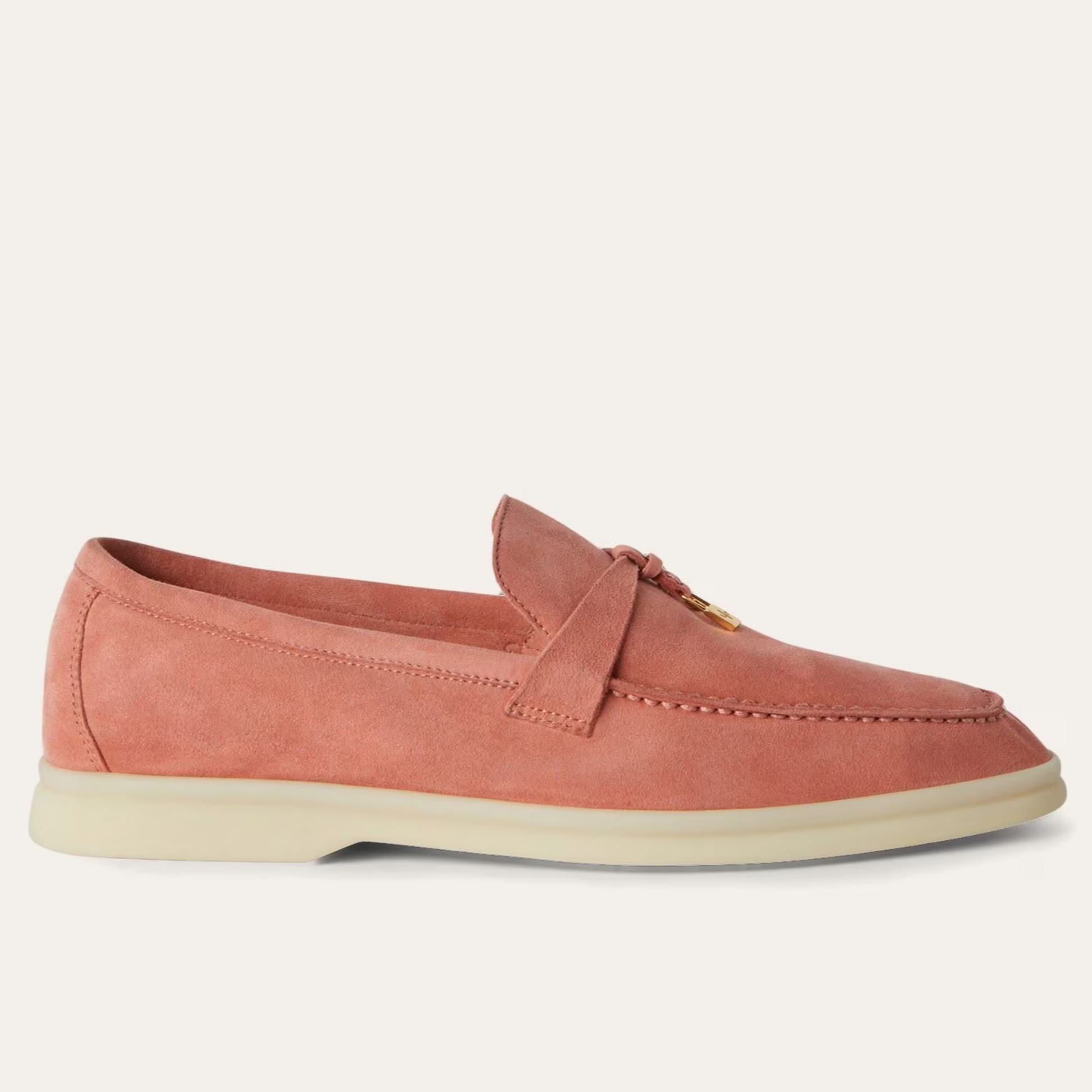 Loro Piana Summer Charms Walk Suede Loafers - Wild Mauve