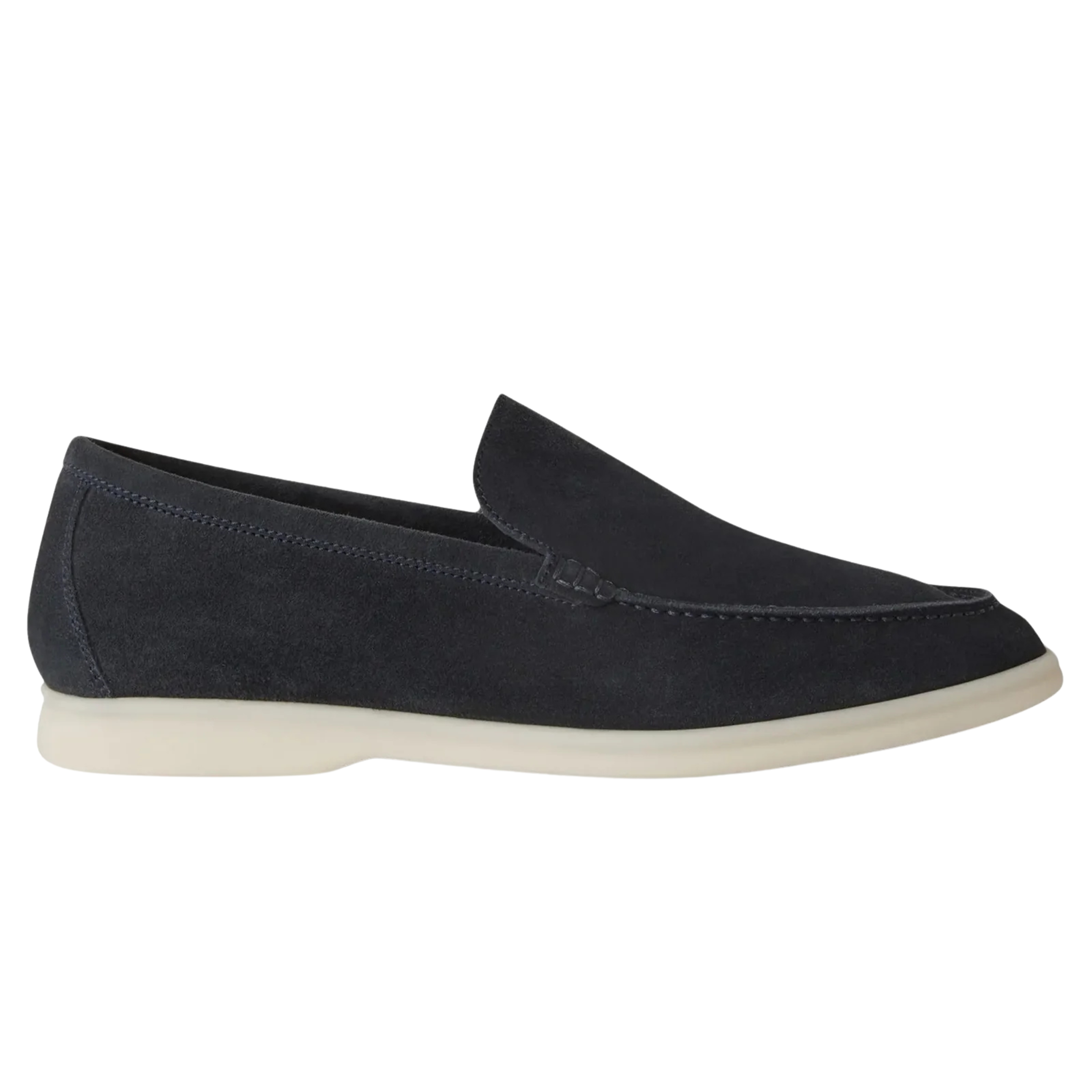 Loro Piana Summer Walk Suede Loafers - Dark Gray