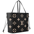 Louis Vuitton Neverfull MM Tote Bag - Black