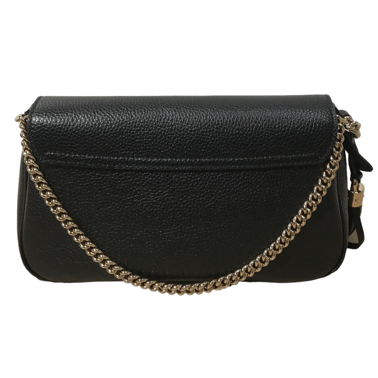 Gucci Pebbled Calfskin Soho Medium Flap Bag – Black