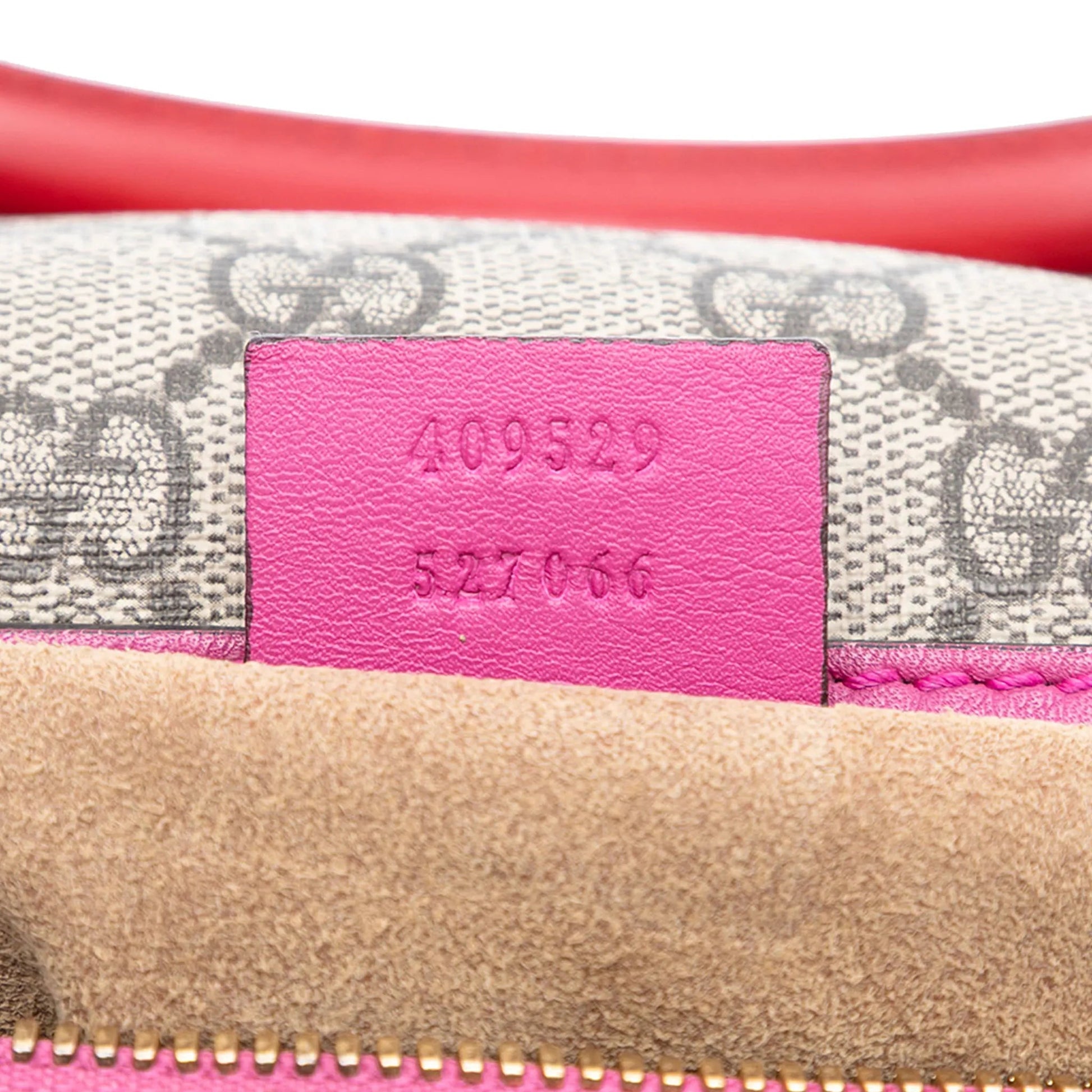 Gucci GG Supreme Small Boston Bag - Hibiscus Pink