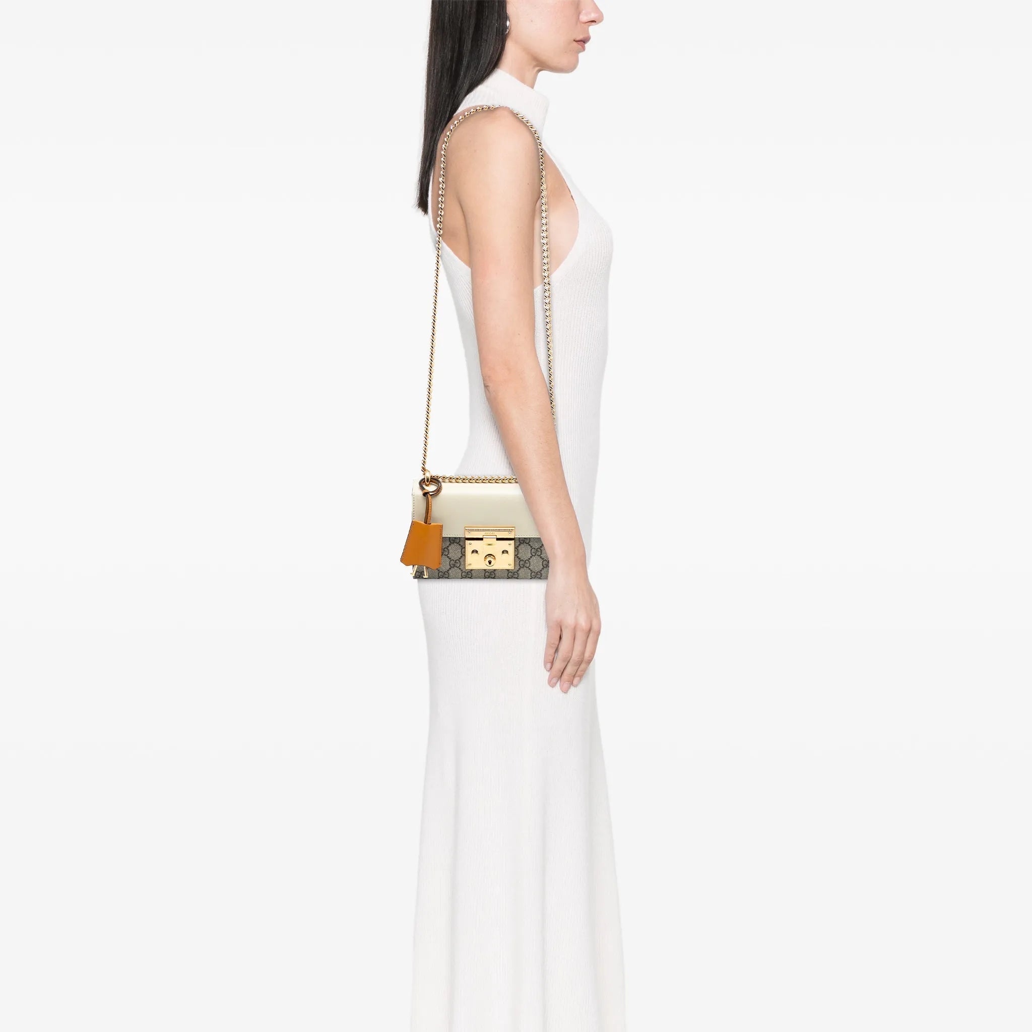 Gucci Padlock GG Supreme Shoulder Bag –  Beige