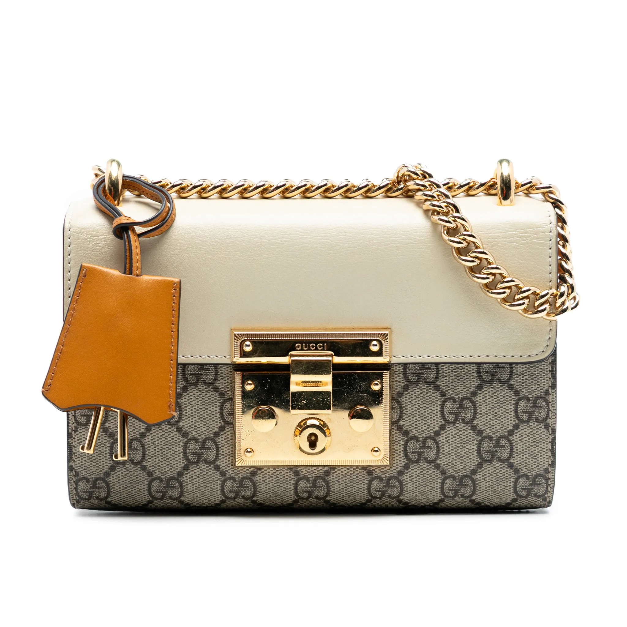 Gucci Padlock GG Supreme Shoulder Bag –  Beige