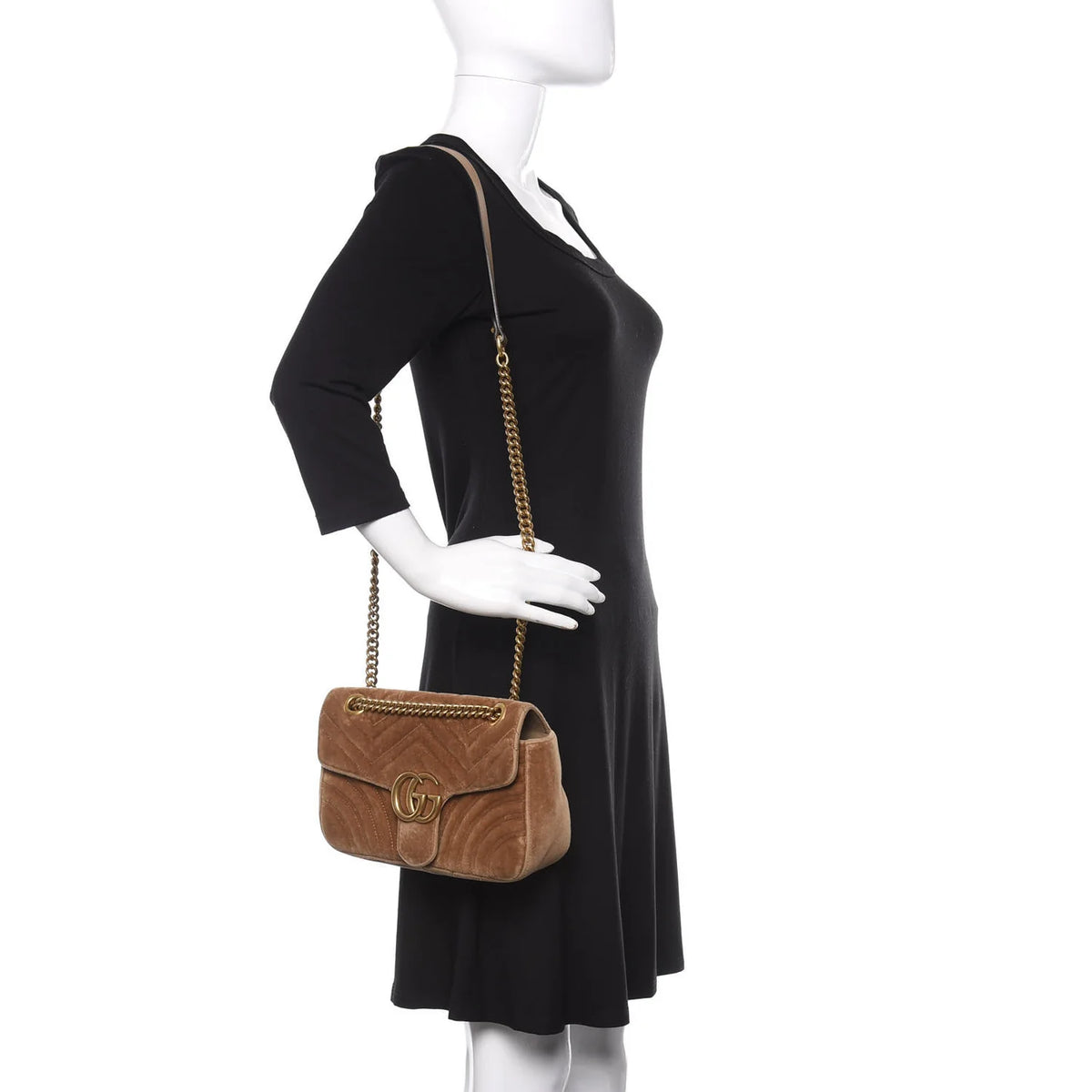 Gucci GG Marmont Shoulder Bag - Brown