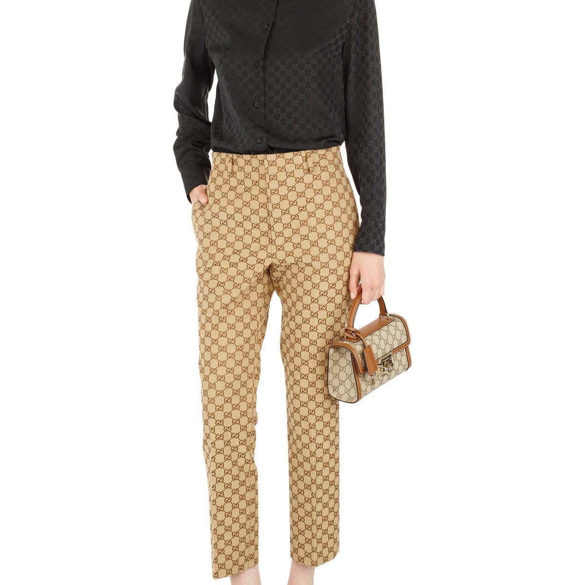Gucci Padlock Small Top Handle Bag – Brown