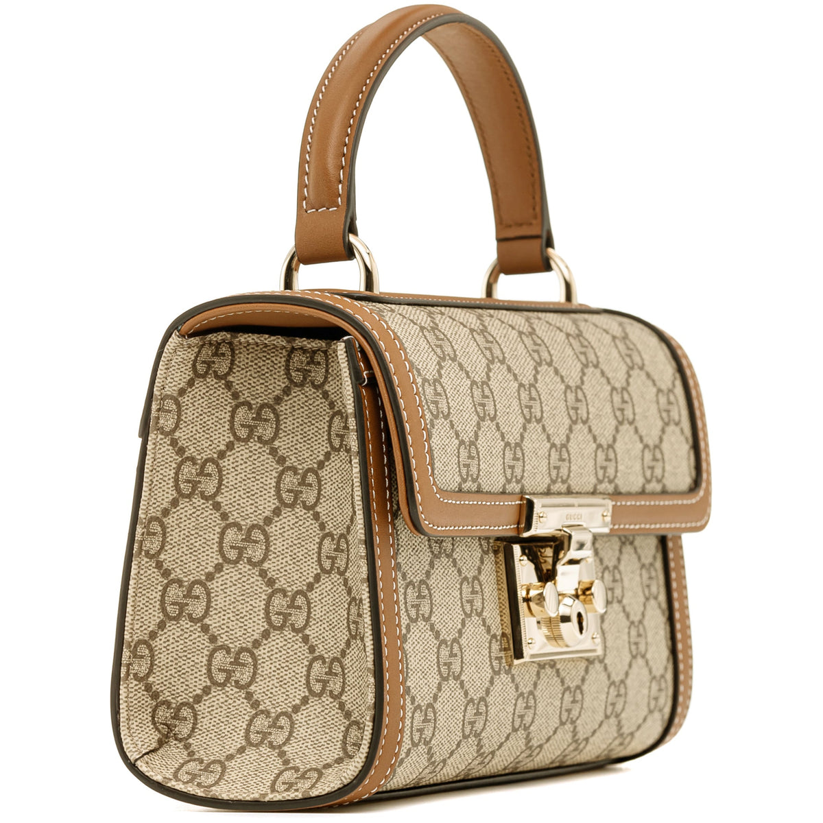 Gucci Padlock Small Top Handle Bag – Brown