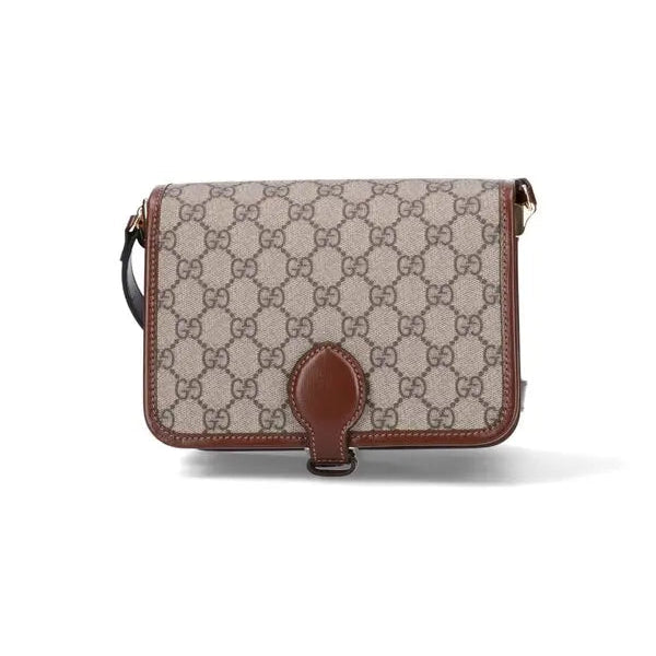 Gucci GG Supreme Mini Interlocking Shoulder Bag – Beige