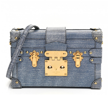 Louis Vuitton Denim Canvas Petite Malle Handbag - Blue