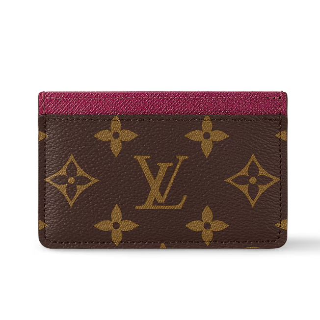 Louis Vuitton Monogram Canvas Card Holder - Fuchsia Brown