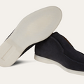 Loro Piana Open Walk Suede Ankle Boots - Black