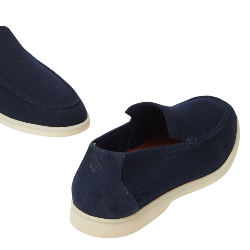 Loro Piana Summer Knitted Walk Wish® Wool Loafers - Navy Blue (W000)