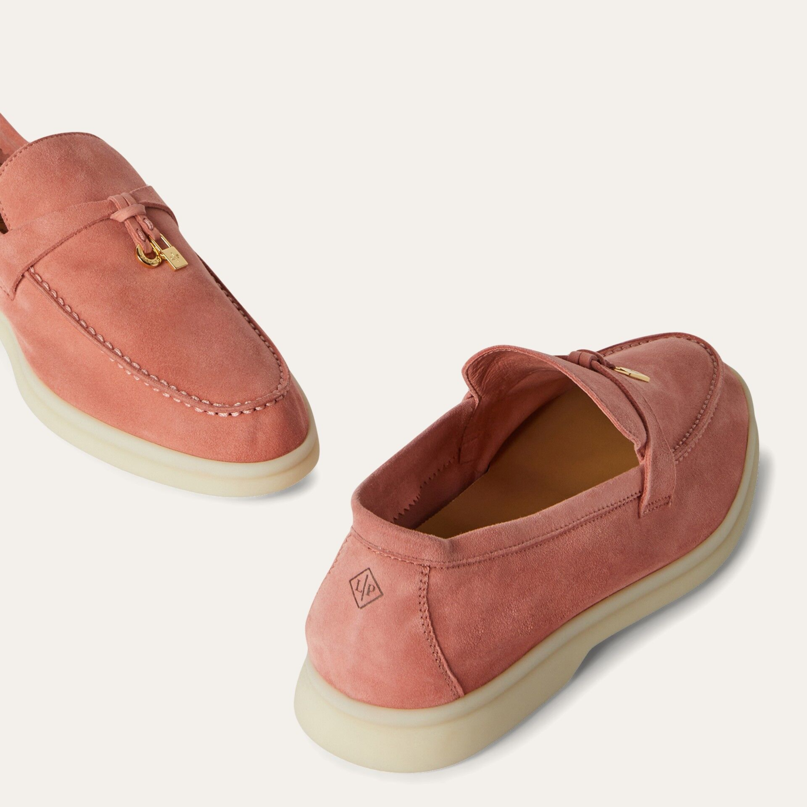 Loro Piana Summer Charms Walk Suede Loafers -  Wild Mauve