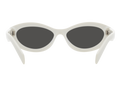 Prada PR26Z 17K-08Z White Oval Sunglasses
