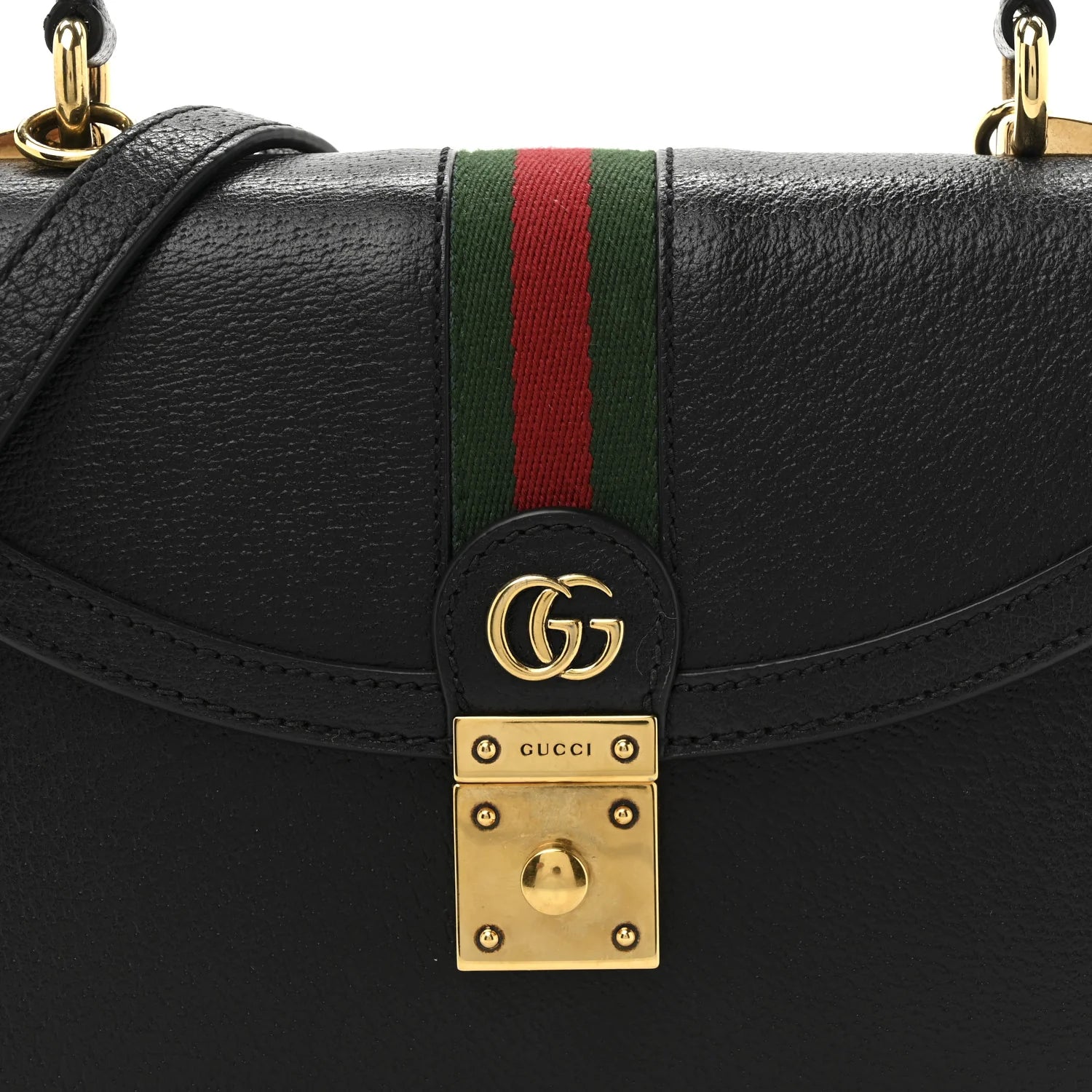 Gucci Ophidia Medium Top Handle Bag - Black