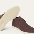 Loro Piana Open Walk Suede Ankle Boots - Warm Gray (MD84)