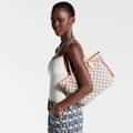 Louis Vuitton Neverfull MM Damier Azur Tote Bag - White