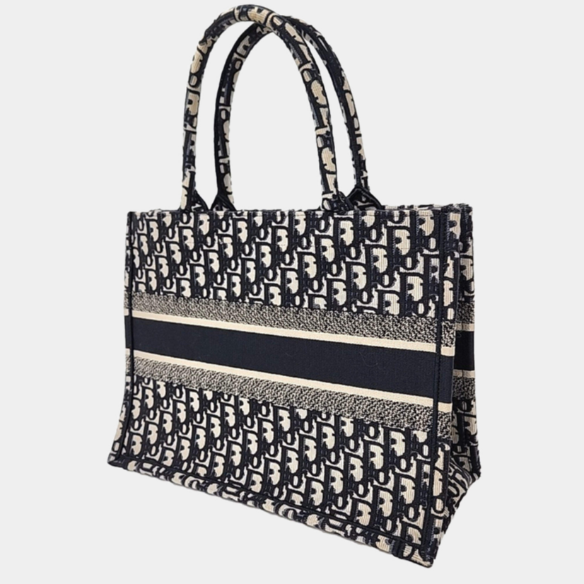 Dior Small Dior Book Tote - Navy Blue