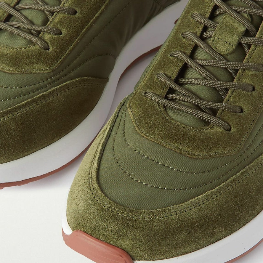 Loro Piana Weekend Walk Suede Sneakers - Green
