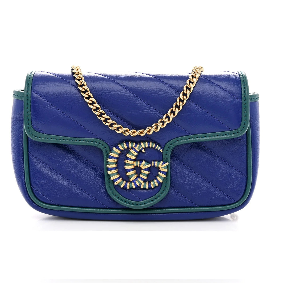 Gucci GG Marmont Medium Shoulder Bag - Blue